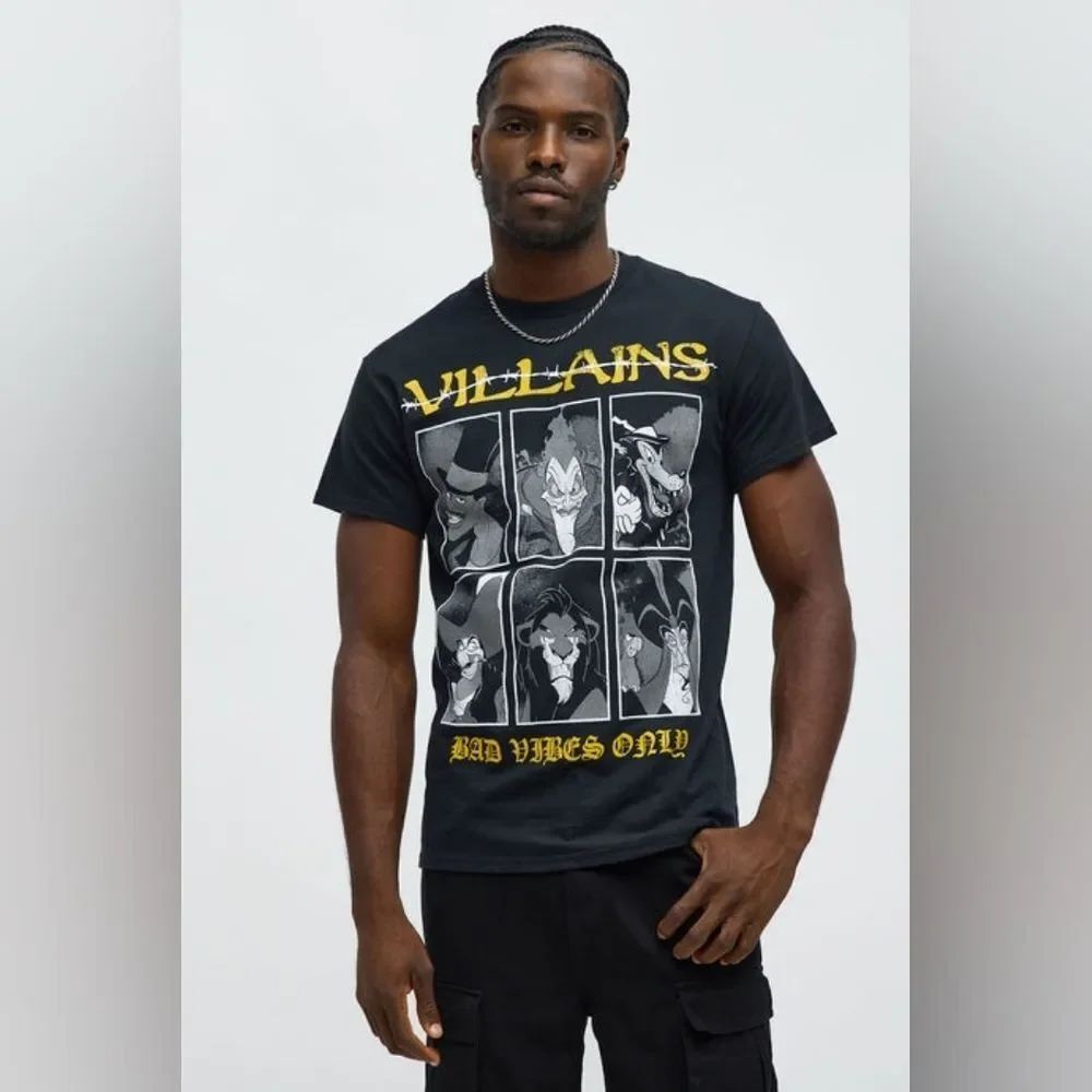 Disney Villains Bad Vibes Only Black T-Shirt